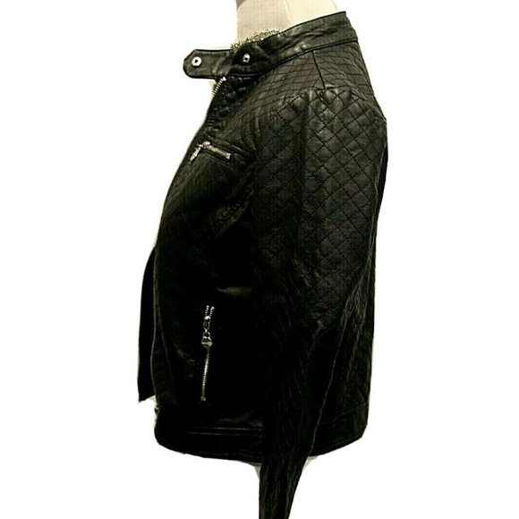 COFFEESHOP KIDS Faux Leather Quilted Moto Jacket - Picture 5 of 6